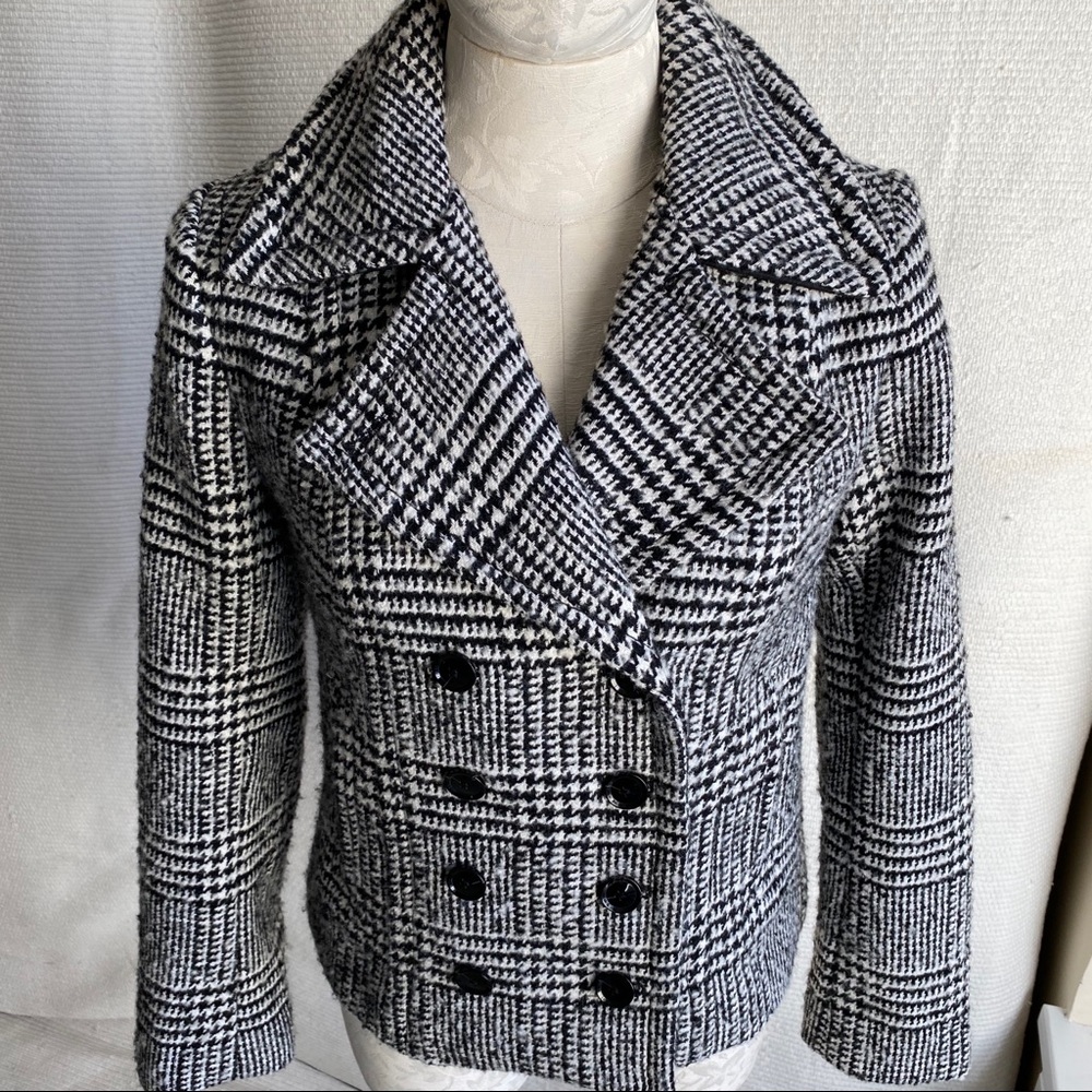 Banana Republic 4/6 Wool Houndstooth Blazer Jacket - Picture 8 of 8